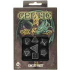 Celtic 3D Revised Gray & black Dice Set (7)