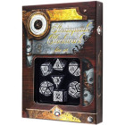 Steampunk Clockwork Black & white Dice Set (7)