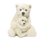 WWF 16871 Plush Toy Polar Bear with Baby
