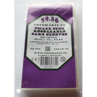100 Docsmagic.de Resealable Card Sleeves Small Size 60 x 87 - Wiederverschliessbar
