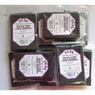 600 Docsmagic.de Double Mat Black Card Sleeves Small Size 62 x 89 - Schwarz - YGO - 10 Packs