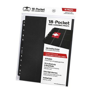 Ultimate Guard UGD010404 - 18 Pocket Pages Side Loading, Einsteckhülle, schwarz