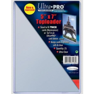 25 Ultra Pro 5 x 7 Premium Toploader Top Loader - Photo Card Holder Foto Halter