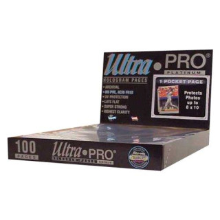 Ultra Pro - 1-Pocket Platinum Page with 8 X 10" Display (100 Pages)"
