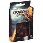 Dragons Black & red Dice Set (7)