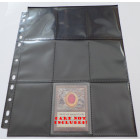50 Docsmagic.de 18-Pocket Pages Black - Toploading Standard Size - MTG - Pokemon - 11-Hole - Schwarz