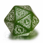 D20 Level Counter Green & white Die (1)