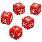 Battle United Kingdom Red & white D6 Dice (15)