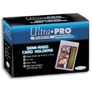 200 Ultra Pro Semi-Rigid Card Holder - 1/2" Lip Tall Sleeves 3-3/16" x 4-1/4" - Toploader Kartenhalter Box