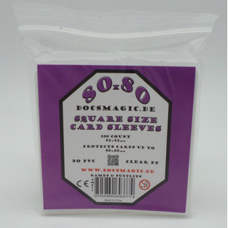 100 Docsmagic.de Medium Square Board Game Sleeves - 80 x 80 - 82 x 82 - Brettspielhüllen