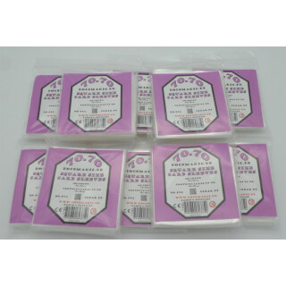 1.000 Docsmagic.de Small Square Board Game Sleeves - 70 x 70 - 72 x 72 - 10 Packs