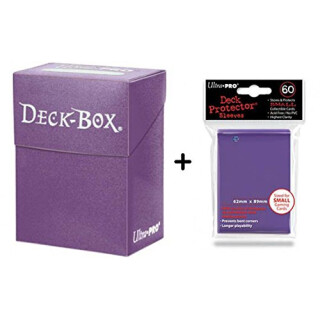 Ultra Pro Deck Box + 60 Small Size Protector Sleeves - Violett - Purple - Yu-Gi-Oh! - Japanese Mini