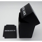 Docsmagic.de Deck Box Medium + 60 Mat Black Sleeves Small Size - Kartenhüllen Schwarz