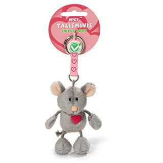 Nici 37388 - Maus Talisminis "Sweet Love", 7 cm, Bean Bag Schlüsselanhänger