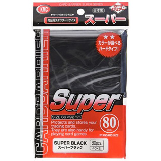 KMC Standard Sleeves - Super Black (80 Sleeves)
