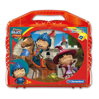 Clementoni 41175.7 - Würfelpuzzle Mike der Ritter, 12-er Set