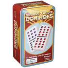 Double 12 Colour Dot Dominoes in Tin