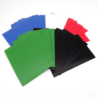 5 x 100 Docsmagic.de Mat Card Sleeves Standard Size 66 x 91 - Black Blue Green Red White - Kartenhüllen - PKM MTG