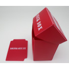 Docsmagic.de Deck Box + 100 Mat Red Sleeves Standard - Kartenbox & Kartenhüllen Rot - PKM MTG