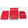 Docsmagic.de Deck Box + 100 Double Mat Red Sleeves Standard - Kartenbox & Kartenhüllen Rot - PKM MTG