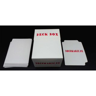 Docsmagic.de Deck Box + 100 Double Mat White Sleeves Standard - Kartenbox & Kartenhüllen Weiss - PKM MTG