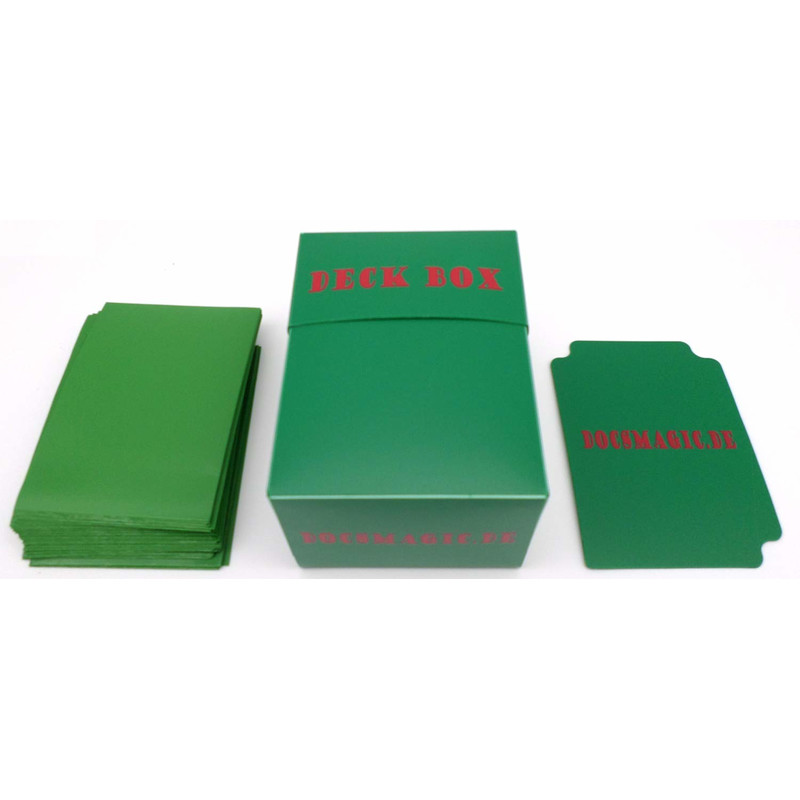 Docsmagic.de Deck Box 60 Double Mat Yellow Sleeves Small Size Mini Kartenbox 