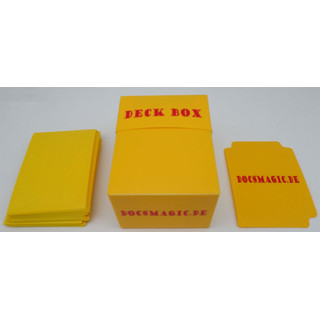 Docsmagic.de Deck Box + 60 Double Mat Yellow Sleeves Small Size - Mini Kartenbox & Kartenhüllen Gelb - YGO