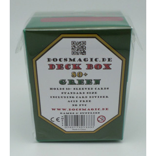 Docsmagic.de Deck Box Green +  Card Divider - Kartenbox Grün - PKM - YGO MTG