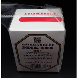 Docsmagic.de Deck Box White +  Card Divider - Kartenbox Weiss - PKM - YGO MTG