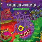 Dungeons & Dragons Adventures Outlined Coloring Book...