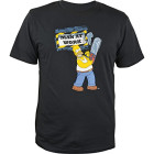 The Simpsons - Homer Herren T-Shirt Man at Work, Schwarz,...