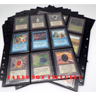 200 Docsmagic.de 18-Pocket Pages Black - Sideloading - MTG PKM YGO  - 11-Hole - Ordnerseiten Schwarz