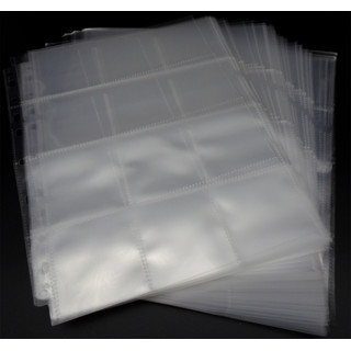 50 Docsmagic.de 12-Pocket Pages - Sticker - Square Cards - 11-Hole - Ordnerseiten