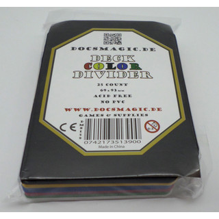 25 Docsmagic.de Trading Card Deck Divider Black Blue Green Red White Yellow - Kartentrenner  MTG PKM YGO