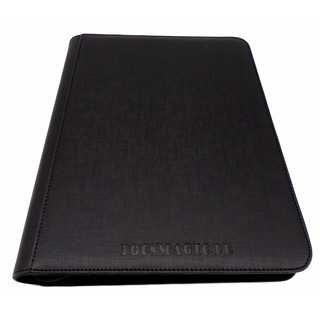 Docsmagic.de 3-Ring Premium Zip-Album Black - Sammelordner Reißverschluss Kartenalbum Schwarz - PKM - YGO MTG