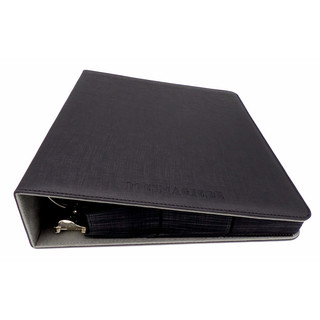 Docsmagic.de 3-Ring Premium Album Black + 50 18-Pocket Sideloading Pages - Sammelalbum + Ordnerseiten - Schwarz - PKM - YGO MTG