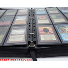 Docsmagic.de 3-Ring Premium Zip-Album Black + 25 18-Pocket Sideloading Pages - Sammelalbum + Ordnerseiten - Schwarz - PKM - YGO MTG