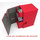 Docsmagic.de Premium Magnetic Tray Box (80) Red + Deck Divider - MTG PKM YGO - Kartenbox Rot