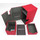 Docsmagic.de Premium Magnetic Tray Box (80) Red + Deck Divider - MTG PKM YGO - Kartenbox Rot
