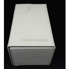 Docsmagic.de Premium Magnetic Tray Box (80) White + Deck Divider - MTG PKM YGO - Kartenbox Weiss