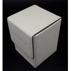 Docsmagic.de Premium Magnetic Flip Box (100) White + Deck Divider - MTG PKM YGO - Kartenbox Weiss