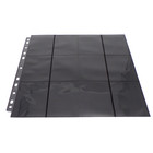 10 Docsmagic.de 24-Pocket Playset Pages Black - Sideloading - MTG PKM YGO  - 11-Hole - Ordnerseiten Schwarz