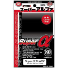 KMC Standard Sleeves - Super Alpha Black (80 Sleeves)