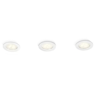 Philips Lunar LED Einbauleuchten Einbaustrahler LED, Weiß, 3 x 2 W, 230 V)