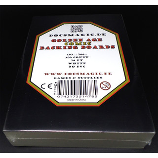 100 Docsmagic.de Golden Age Size Comic Backing Boards - 193 x 266 mm - 24pt White - Rückwände - Weiß