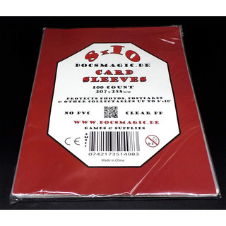 100 Docsmagic.de 8" x 10" Card Sleeves - 207 x 258 mm - Photo Postcard Kartenhüllen