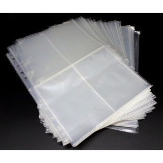 100 Docsmagic.de 4-Pocket Album Pages 3.5" x 5.25" - Photo Postcard - 95 x 144 mm - 11-Hole - Ordnerseiten