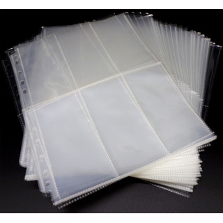100 Docsmagic.de 6-Pocket Album Pages 2.5" x 5.25" - 67 x 144 mm - 11-Hole - Ordnerseiten