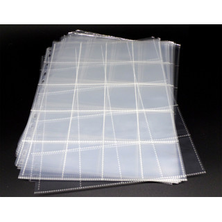 10 Docsmagic.de 20-Pocket Album Pages 2" x 2" - Coins Sticker - 53 x 53 mm - 11-Hole - Münzen Ordnerseiten