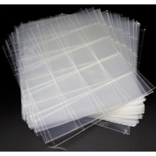 50 Docsmagic.de 20-Pocket Album Pages 2" x 2" - Coins Sticker - 53 x 53 mm - 11-Hole - Münzen Ordnerseiten